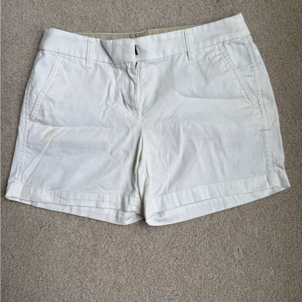 J. Crew White Bermuda Shorts Classic Cotton Style